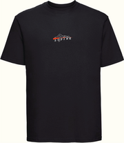 ipanema tee - orange on black