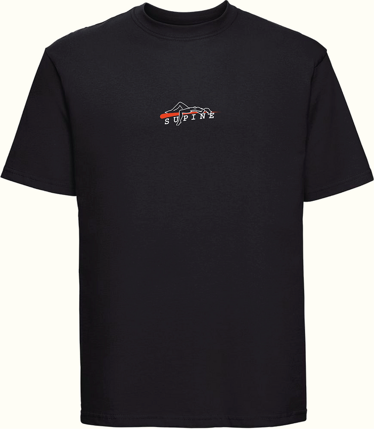 ipanema tee - orange on black