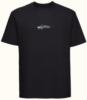 ipanema tee - blue on black