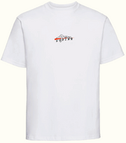 ipanema tee - orange on white