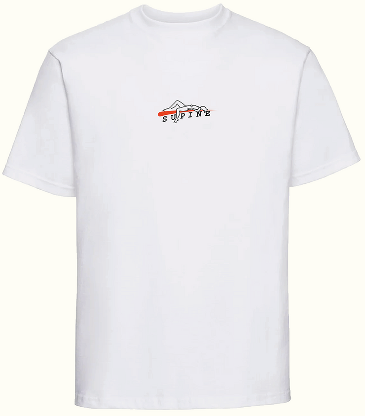 ipanema tee - orange on white