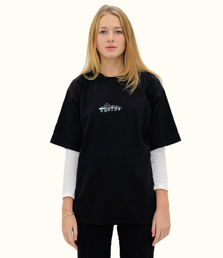 ipanema tee - blue on black